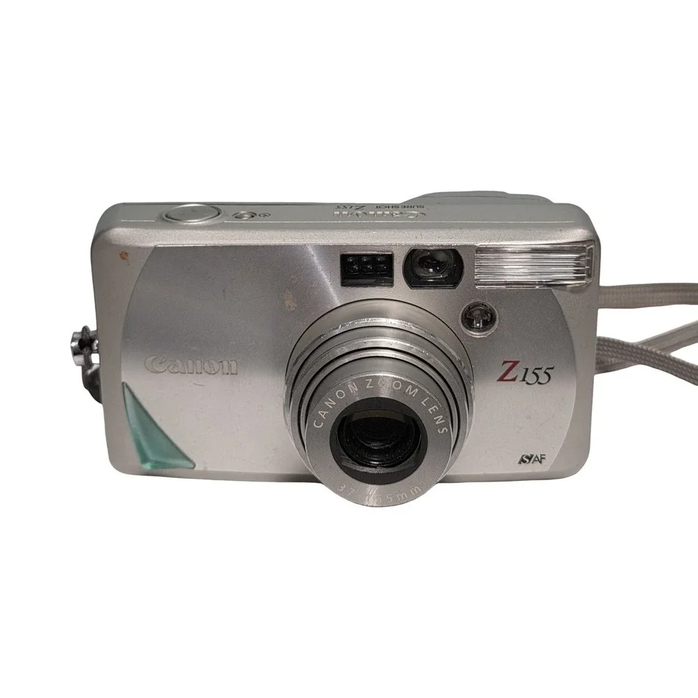 Canon Sure Shot Z155 Caption 35mm Point & Shoot Film Camera Silver Auto Focus